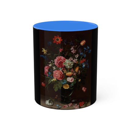 A Bouquet of Flowers by Clara Peeters Colorful Mugs, 11oz