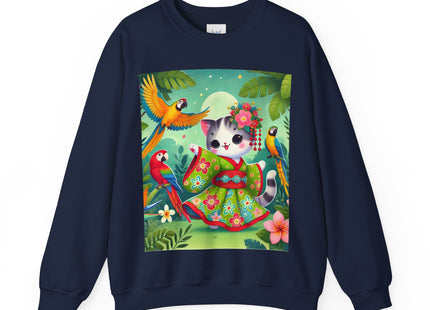 Parrot Dance of the Geisha Kitten Heavy Blend™ Crewneck Sweatshirt