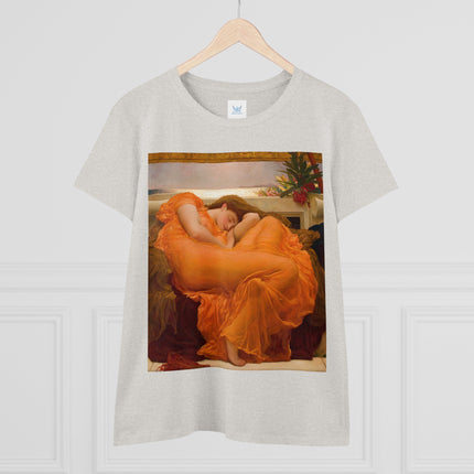 Flaming June by Frederic Leighton Women's Midweight Cotton Tee