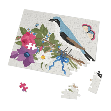 Bluebird & Butterfly Jigsaw Puzzle with Tin