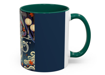 Skeleton Kabuki Performer Colorful Mugs (11oz, 15oz)
