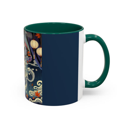 Skeleton Kabuki Performer Colorful Mugs (11oz, 15oz)
