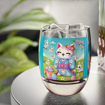 Springtime Kitten’s Easter Joy Whiskey Glass