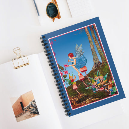 Periwinkle Painting the Petals by Ida Outhwaite Spiral Notebook - Ruled Line