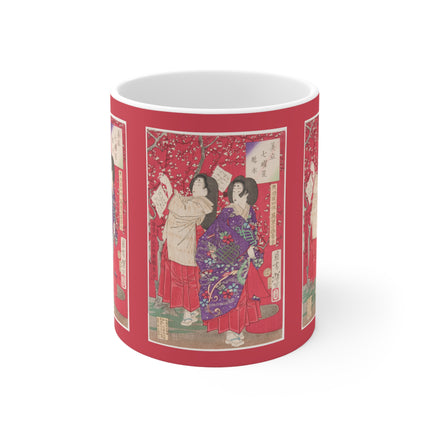 Wood for the Plum Tree by Tsukioka Yoshitoshi Ceramic Mug 11oz