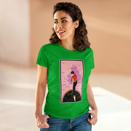 Woman Waiting for her Beloved at 1:59 by Kobayashi Kaichi Women's Midweight Cotton Tee