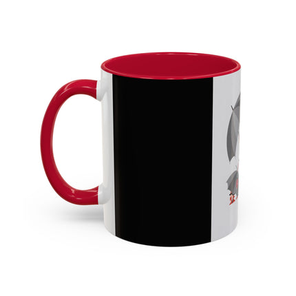 The Lady of Silver Umbrellas Colorful Mug (11oz, 15oz) – Art Deco Mystery, Elegant Fashion & Silver Dreamscape