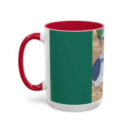 The Peacock's Admiration Colorful Mug (11oz, 15oz) – Rococo Elegance, Peacock Beauty & Garden Charm