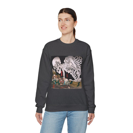 Mitsukuni Defying the Skeleton Spectre by Utagawa Kuniyoshi Heavy Blend™ Crewneck Sweatshirt