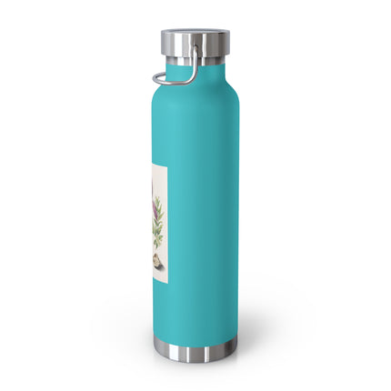 Tulip, Branches of Myrtle, and Shells by Maria Sibylla Merian Copper Vacuum Insulated Bottle, 22oz