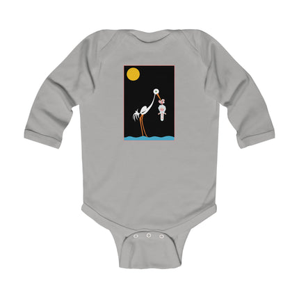 Moonlit Reverie Long Sleeve Baby Bodysuit – Starlit Dreams & Cozy Arrival