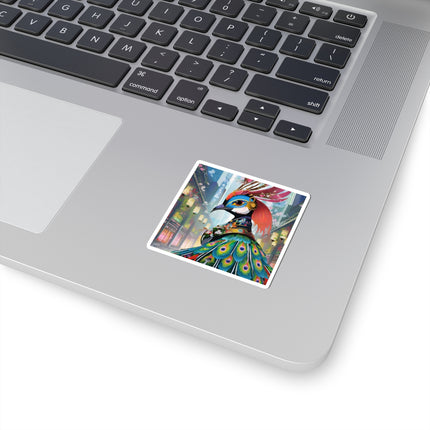 Techno Plumes Kiss-Cut Stickers (4 Sizes)