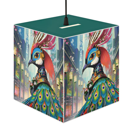 Techno Plumes Light Cube Lamp