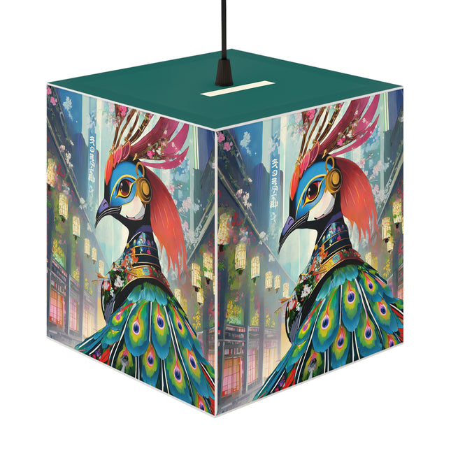 Techno Plumes Light Cube Lamp