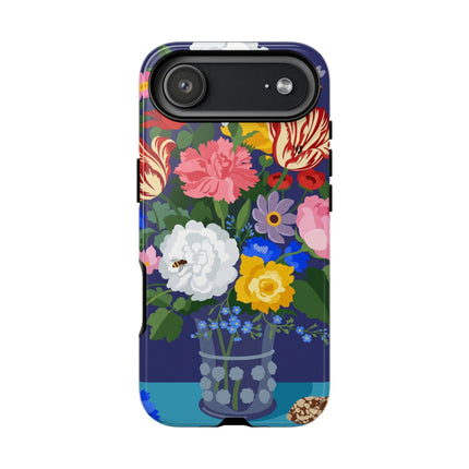 Midnight Floral Bouquet Phone Case – Vibrant Blooms & Enchanted Garden
