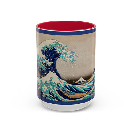 The Great Wave off Kanagawa by Katsushika Hokusai Colorful Mugs (11oz, 15oz)