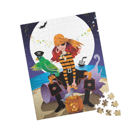 Moonlit Pirate Halloween Puzzle (110, 252, 520, 1014-piece)