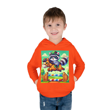 Raccoon Rider Toddler Pullover Fleece Hoodie