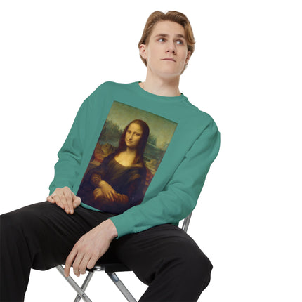 Mona Lisa by Leonardo da Vinci Unisex Garment-Dyed Sweatshirt