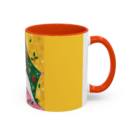 💌🎄 The Christmas Letter Of Holly House Colorful Mug – Whimsical Art Deco Holiday Charm