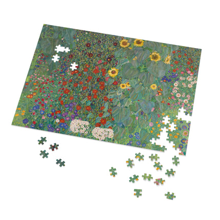 Farm Garden with Sunflowers by Gustav Klimt Puzzle (30, 110, 252, 500-Piece)