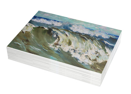 The Wave by Karl Hagemeister Postcards (envelopes included) - Bundles of 10, 30, 50 Pieces