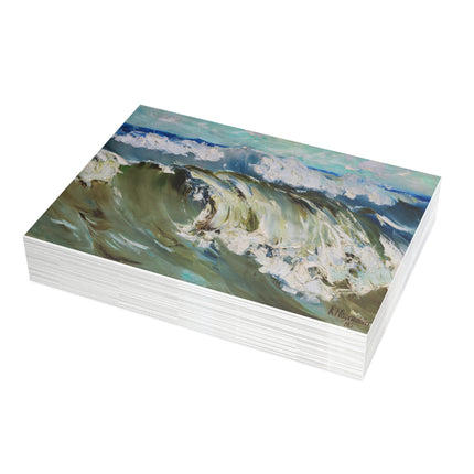 The Wave by Karl Hagemeister Postcards (envelopes included) - Bundles of 10, 30, 50 Pieces