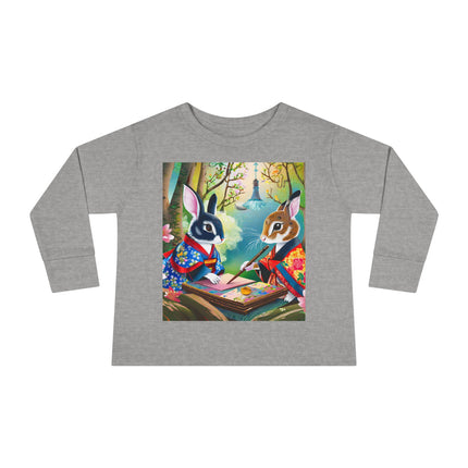Fairy Animals Writing Wishes Toddler Long Sleeve Tee