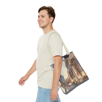 Gondola Moorings on the Grand Canal by John Singer Sargent Tote Bag (AOP)