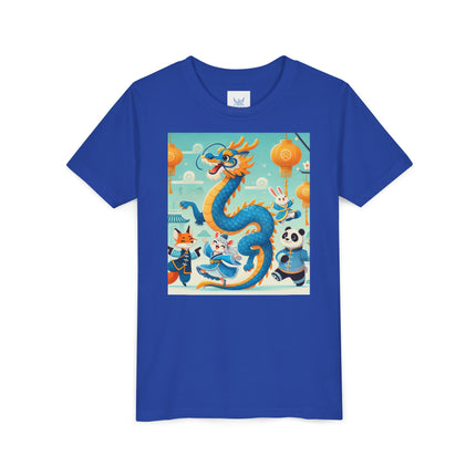 Blue & Gold Dragon Festival Parade Youth Short Sleeve Tee