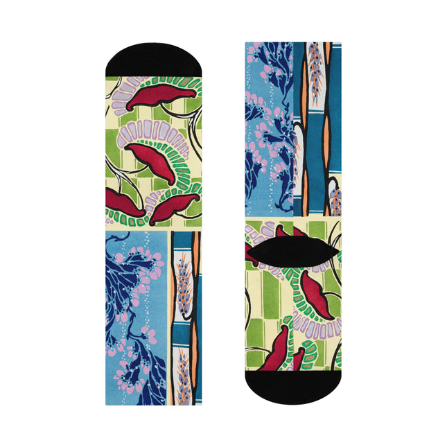 Floral Pattern by Emile-Alain Séguy Cushioned Crew Socks