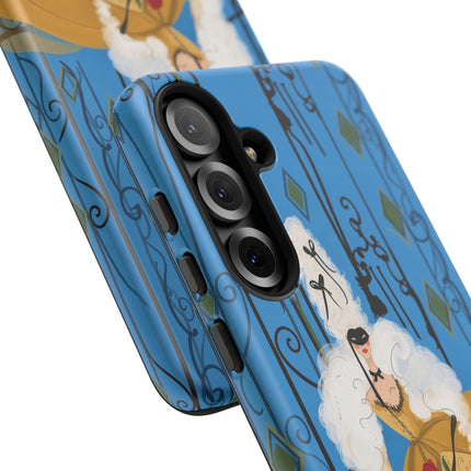 🎭🌹 The Lady At The Masquerade Gates Phone Case – Art Deco Fashion Illustration
