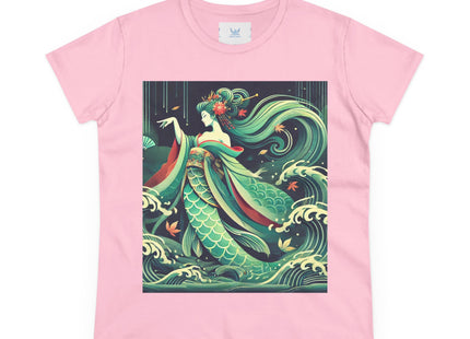 Mermaid Queen Rising from the Deep Women's Midweight Cotton Tee