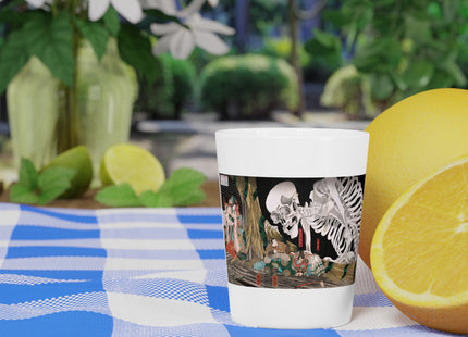 Mitsukuni Defying the Skeleton Spectre by Utagawa Kuniyoshi Ceramic Shot Glass