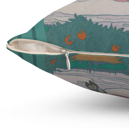 La balançoire by Georges Lepape Spun Polyester Square Pillow