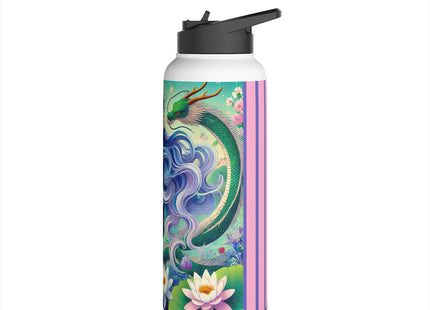 Fairy of the Koi Pond Stainless Steel Water Bottle, Standard Lid