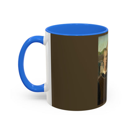 American Gothic by Grant Wood Colorful Mugs (11oz, 15oz)