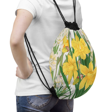 Daffodil by Tanigami Kônan Outdoor Drawstring Bag