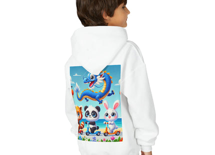Seaside Scooter Friends Youth Heavy Blend Hooded Sweatshirt