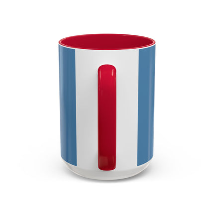 The Lady And The Sea Breeze Colorful Mugs – Art Deco Coastal Serenity