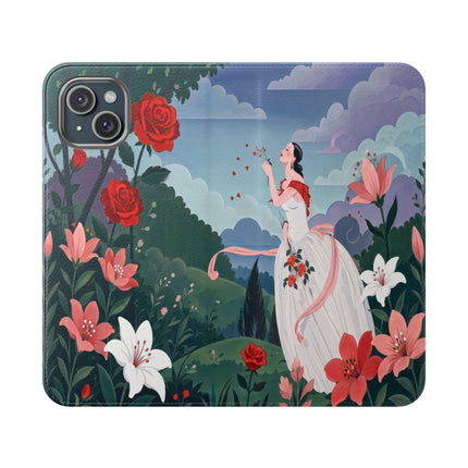🌹💌 The Garden Of Blown Kisses Flip Case – Art Deco Floral Romance