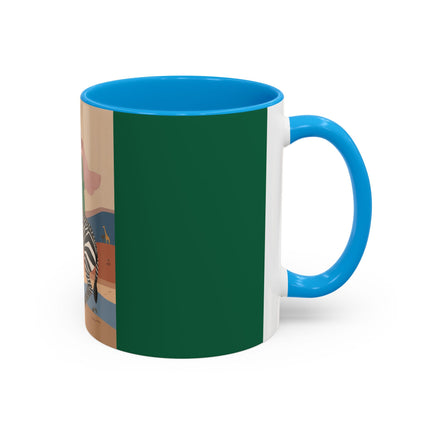Zebra Rider Colorful Mugs – Safari Chic & Art Deco Adventure