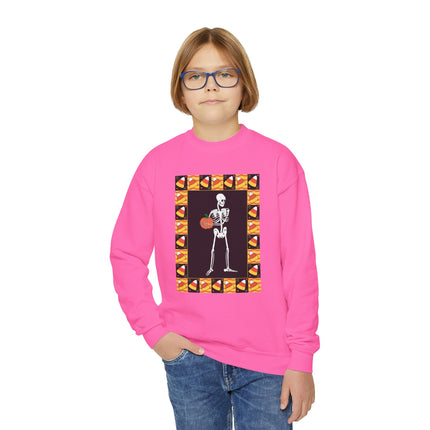 Candy Corn Skeleton Youth Crewneck Sweatshirt