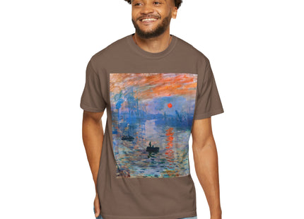 Sunrise by Claude Monet Unisex Garment-Dyed T-shirt