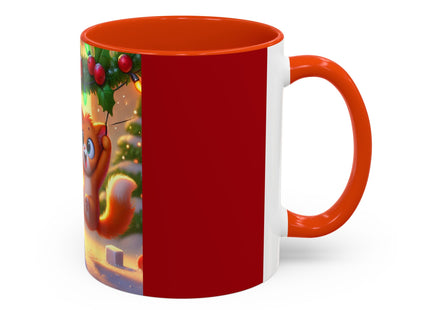 Naughty or Nice Kitten Christmas Colorful Mugs (11oz, 15oz)
