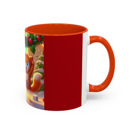 Naughty or Nice Kitten Christmas Colorful Mugs (11oz, 15oz)