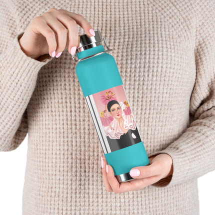 Pierrot & Fairies Dressed in Pink by Sofia Chiostri Copper Vacuum Insulated Bottle, 22oz