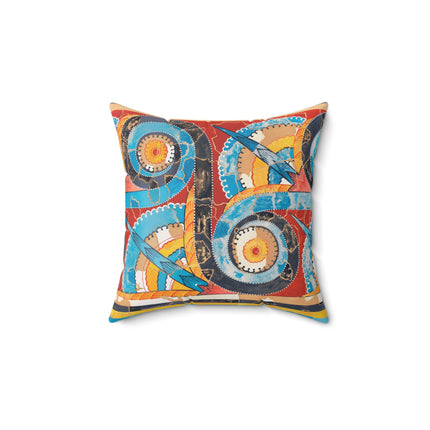 Reproduction of S-Spiral Frieze by Emile Gilliéron Spun Polyester Square Pillow