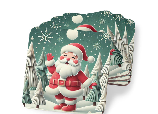 Santa's Joyful Night Coasters