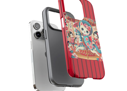 Geisha Kitten's Enchanted Carousel Phone Cases